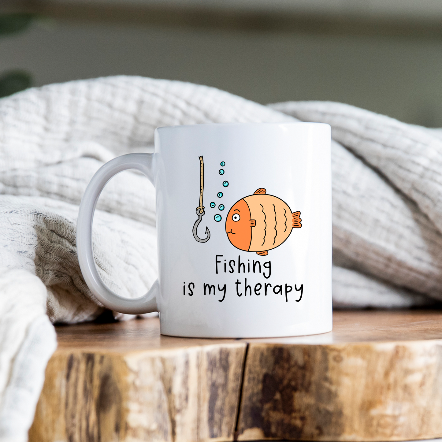 Fishing Is My Therapy Mug Fishing Coffee Cup