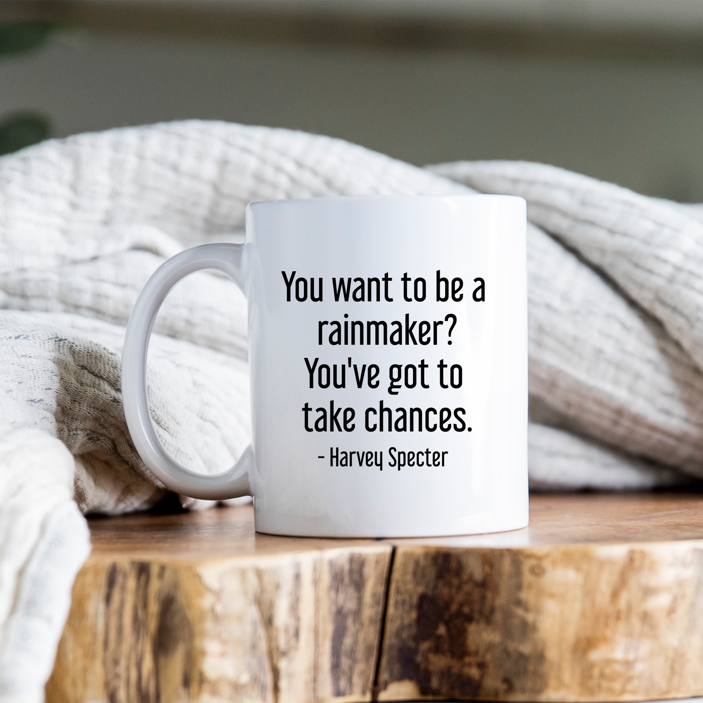 Harvey Specter Mug Suits TV Show You Want To Be A Rainmaker Coffee Cup