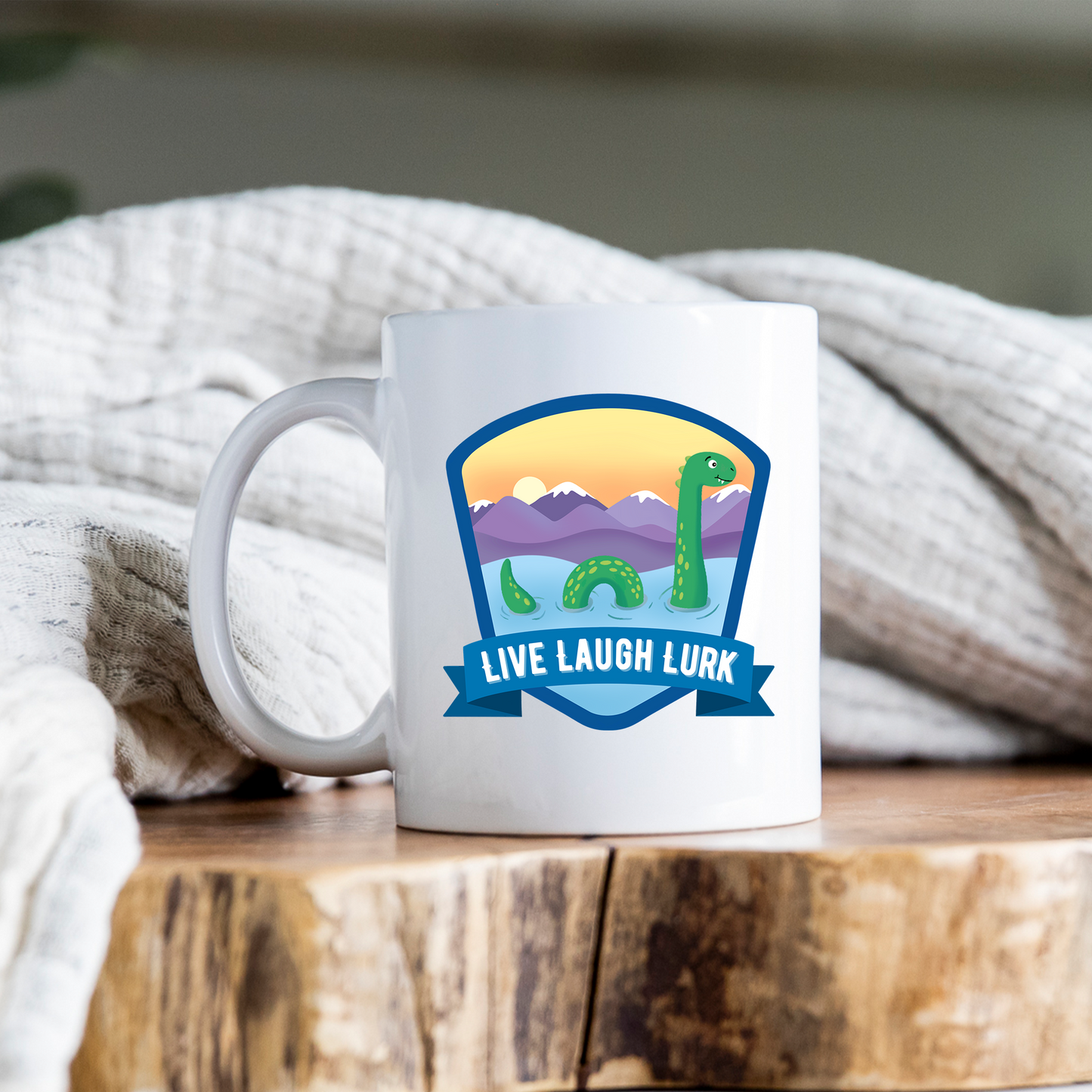 Live Laugh Lurk Mug Nessie Coffee Cup Loch Ness Monster