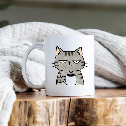 Grumpy Cat Mug • Funny Cat Coffee Cup • Not a Morning Person Mug • Cat Lover Gift for Her • Cat Mom Drinkware