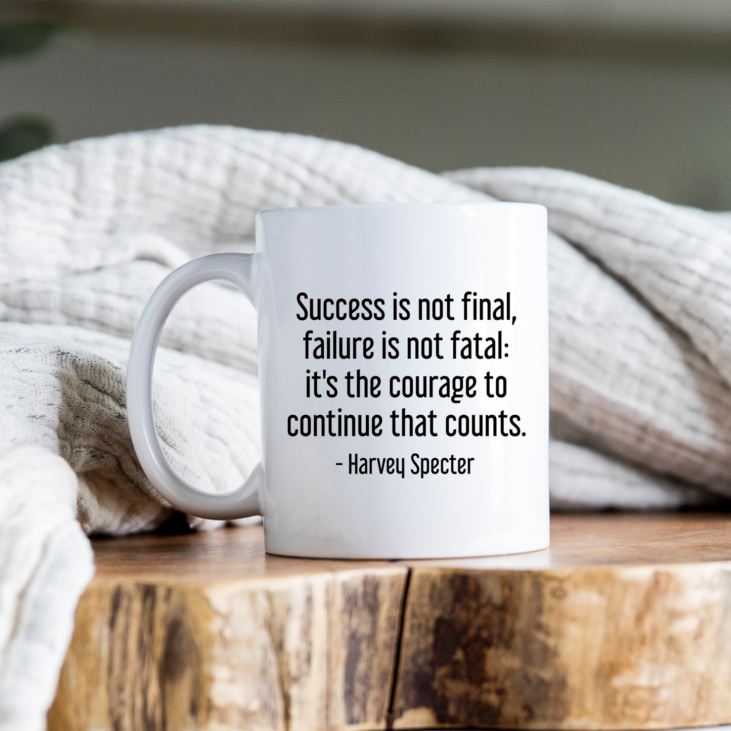 Harvey Specter Mug Suits TV Show Success Is Not Final Coffee Cup