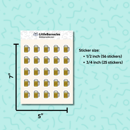 Beer Planner Sticker • Happy Hour Reminder • Craft Beer Party Sticker • Girls Night Out Icon • Party Calendar Planner Label
