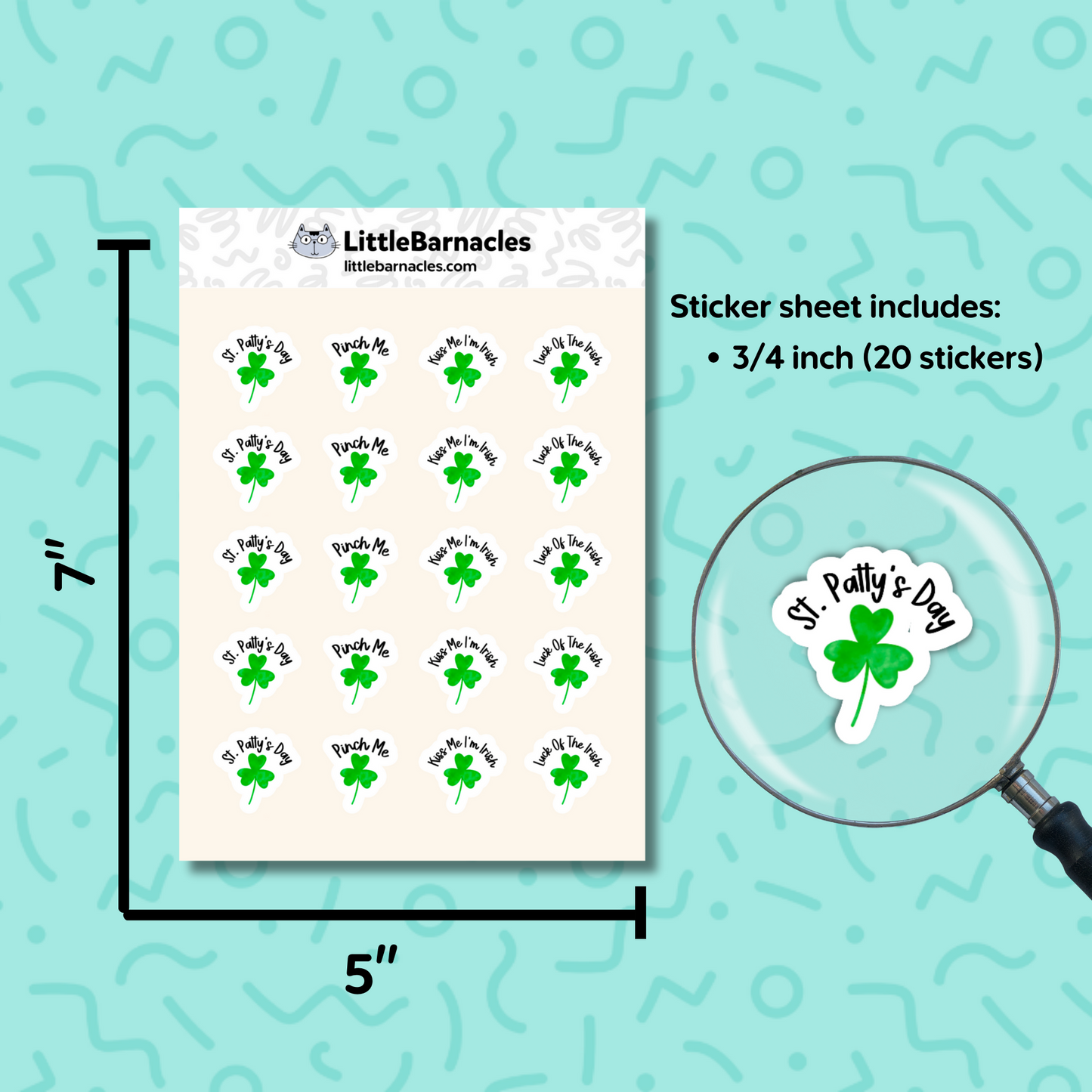 St Patty's Day Planner Sticker Mini Sticker St. Patrick's Day Cute Shamrock Sticker Irish Sticker St. Patty's Day Reminder Calendar Sticker