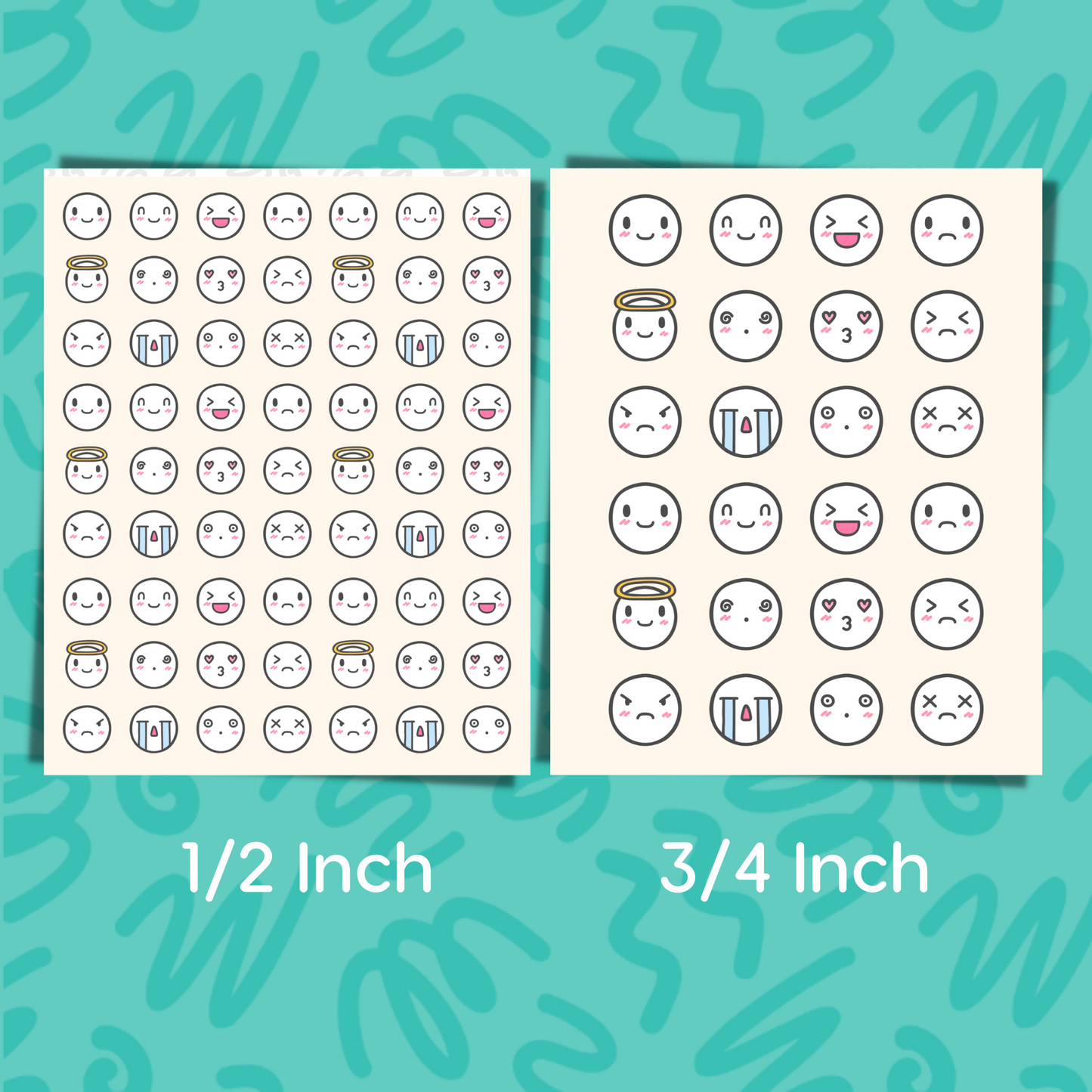 Mood Tracker Planner Sticker Mood Journal Sticker Label Mental Health Self Care Therapy Sticker Emoji Sticker