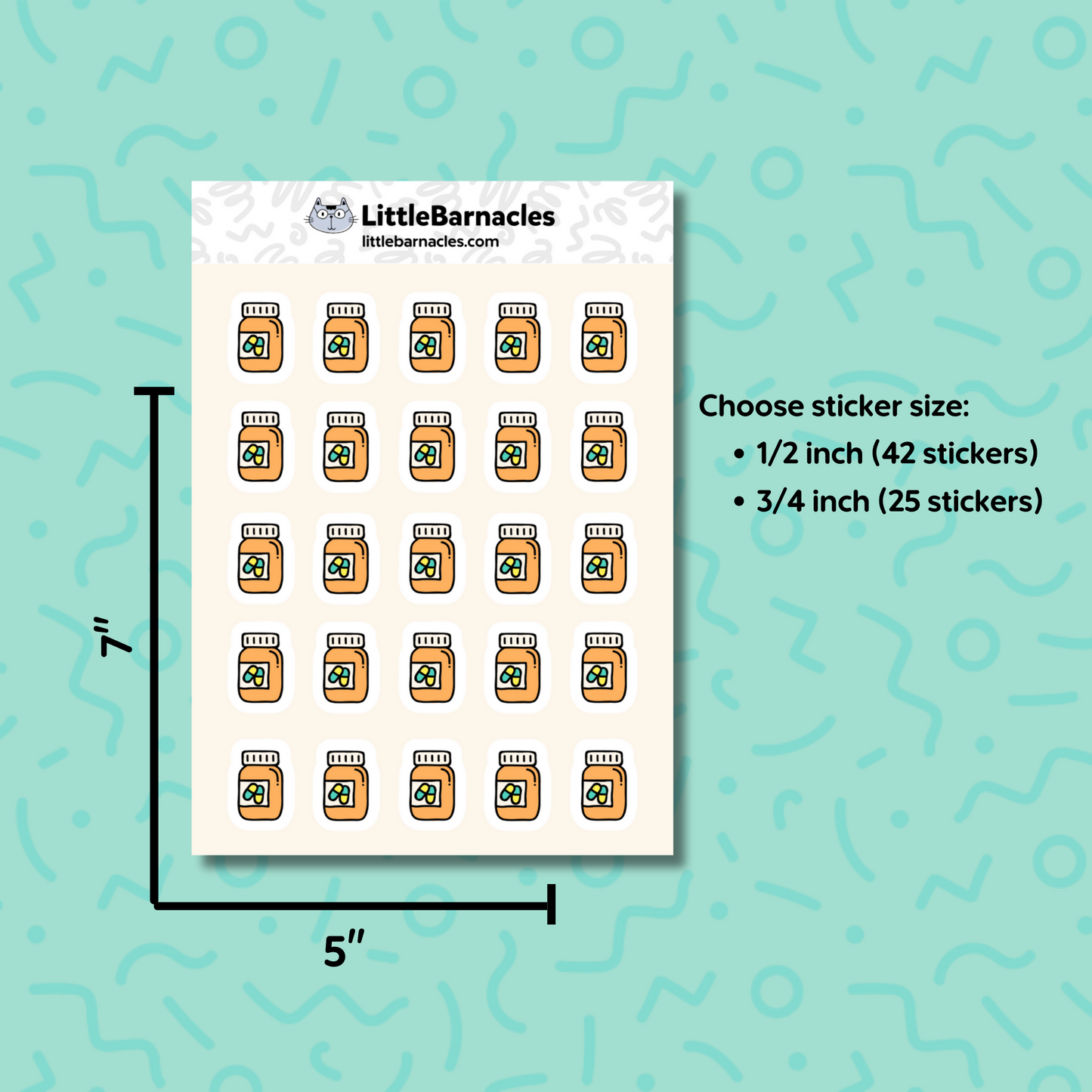 Medication Planner Sticker Pill Reminder Prescription Sticker Mental Health Sticker Anxiety Depression Psychiatrist Sticker for Calendar