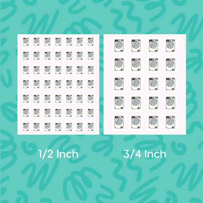 Laundry Planner Stickers • House Chore Reminder • Home Organization Label • Cleaning Chore Stickers • Mini Calendar Planner Sticker