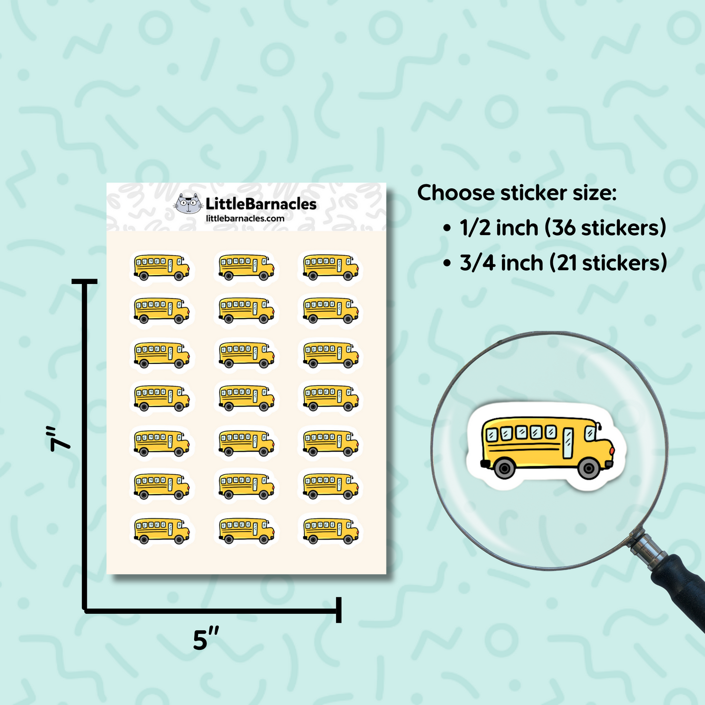 School Bus Planner Sticker Bus Label Sticker School Pickup Reminder School Event Label for Parents Calendar Sticker Teacher Gift