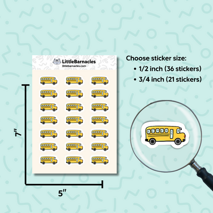 School Bus Planner Sticker • School Pickup Reminder • Bus Label Sticker • Parent Calendar Sticker • Teacher Gift Sticker