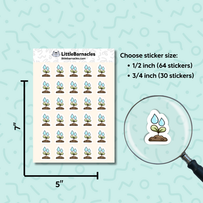 Water Plants Planner Sticker • Gardening Reminder Sticker • Plant Care Calendar Label • Garden Planner Sticker • Watering Reminder Label