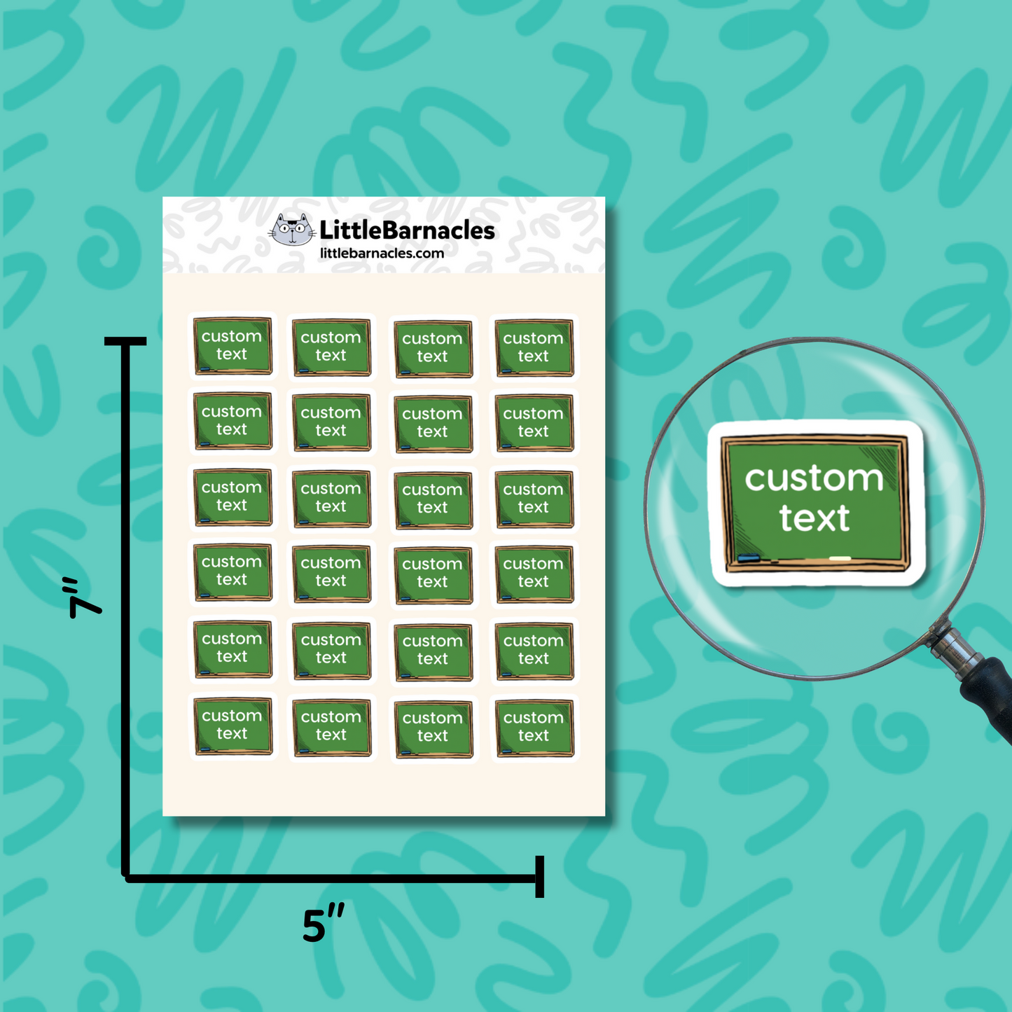 Customizable Chalkboard Planner Sticker School Calendar Daycare Label