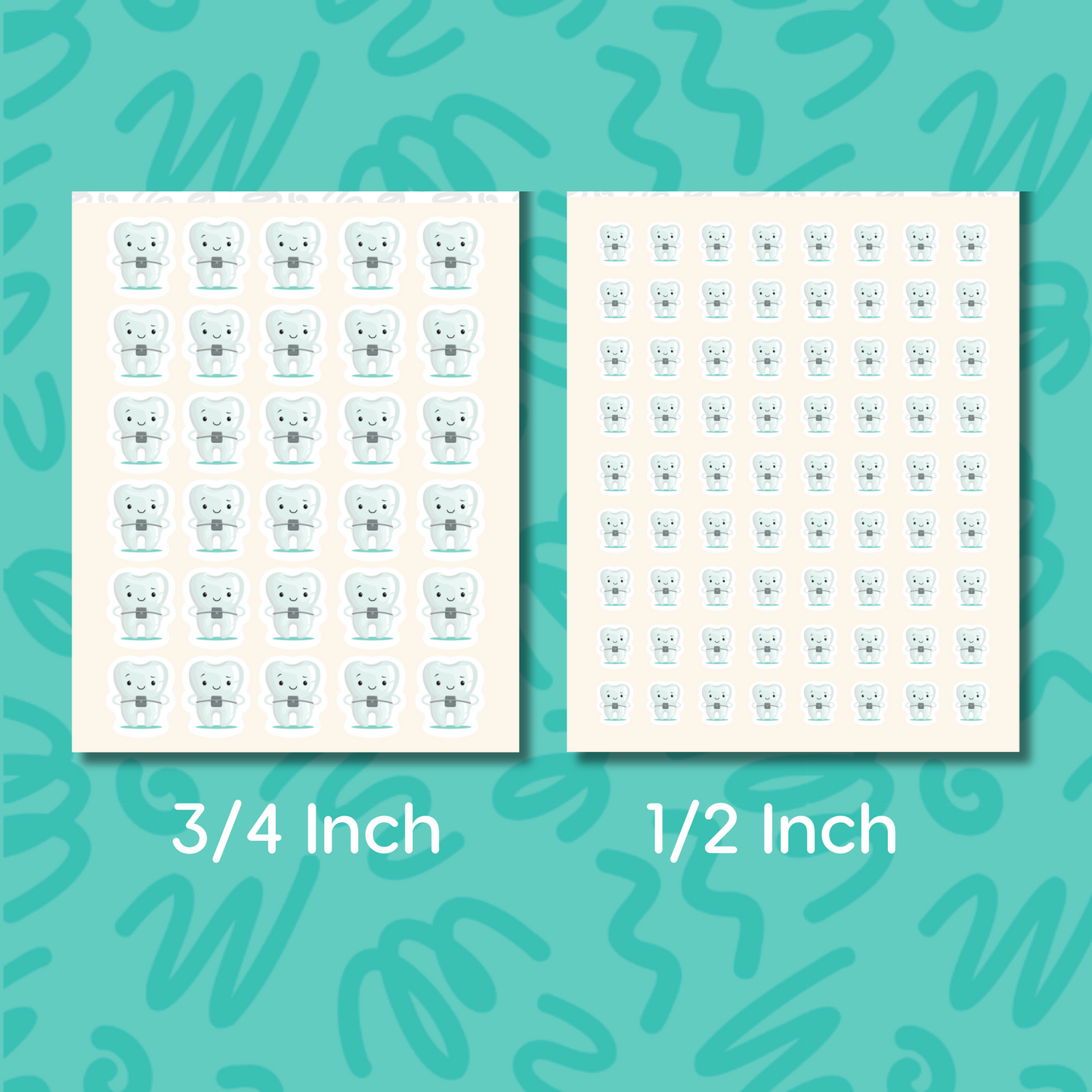 Orthodontist Planner Sticker Dental Health Dentist Appointment Reminder Label Calendar