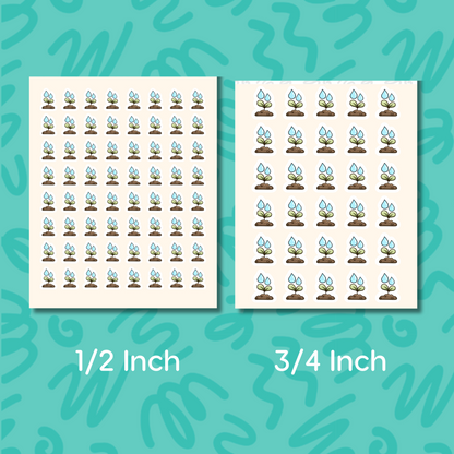 Water Plants Planner Sticker • Gardening Reminder Sticker • Plant Care Calendar Label • Garden Planner Sticker • Watering Reminder Label