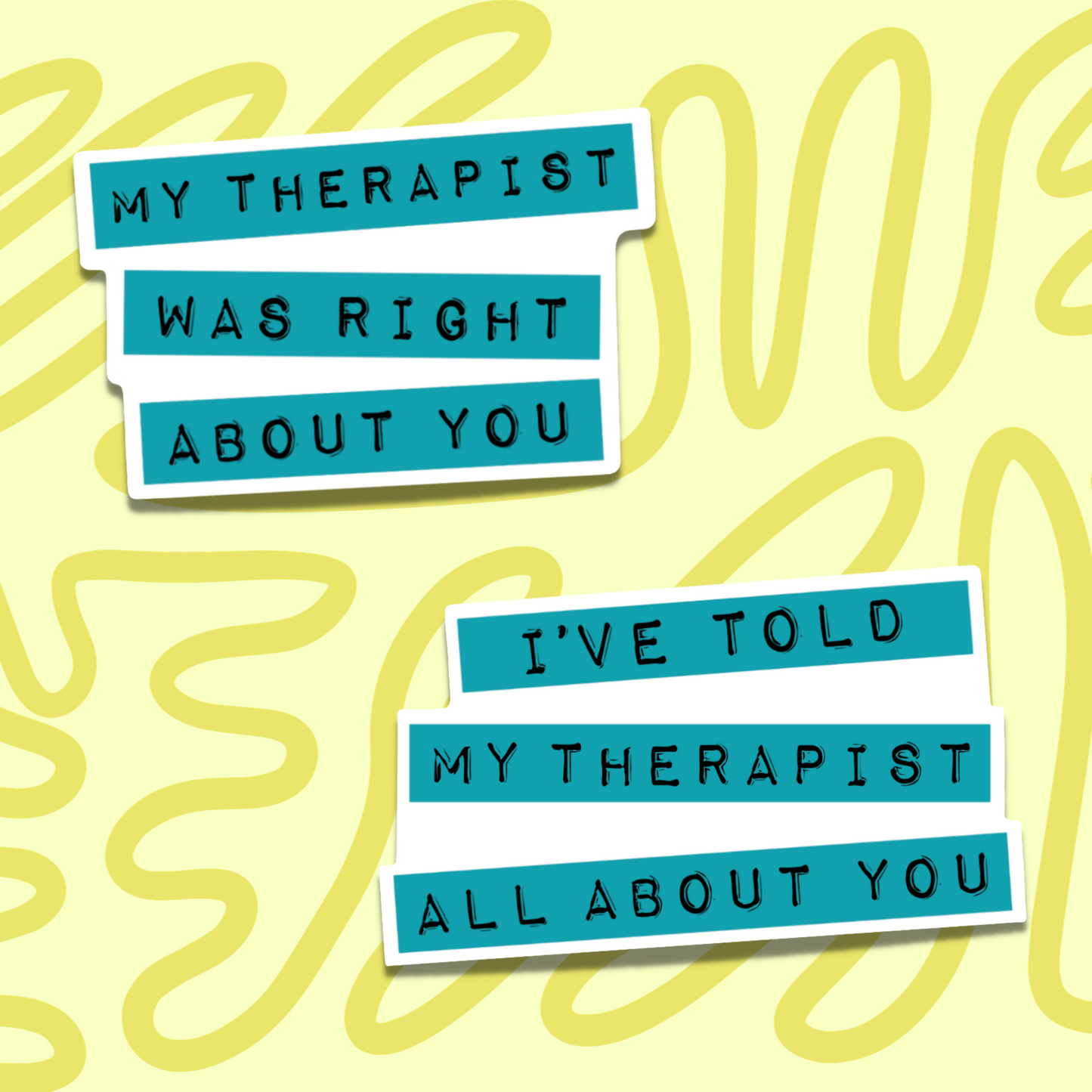 Funny Therapist Sticker Anxiety Mental Health Therapy