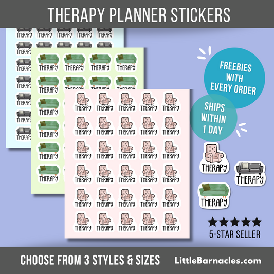 Therapy Reminder Planner Sticker Mental Health Appointment Reminder Therapist Calendar