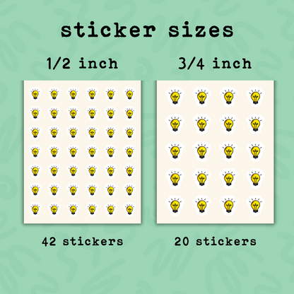 Light Bulb Planner Sticker • Brainstorming Meeting Reminder • Work Idea Icon • Calendar Planner Label