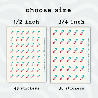 Blood Test Planner Sticker • Bloodwork Lab Reminder • Medical Health Calendar Sticker • Doctor Checkup Label • Mini Health Planner Sticker