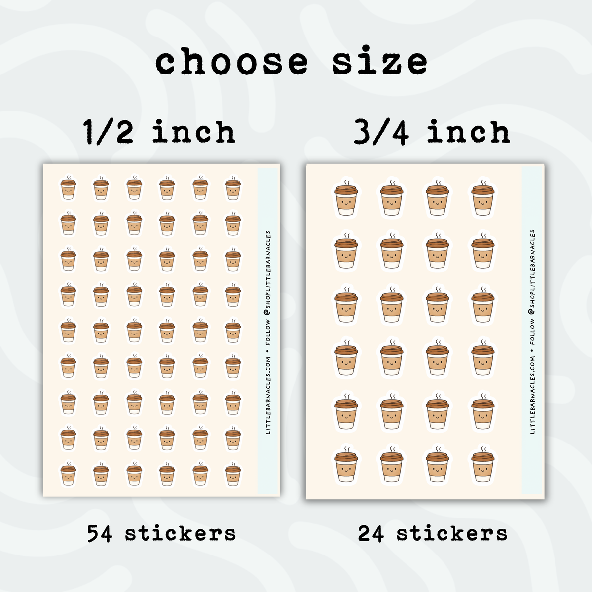 Mini Coffee Planner Stickers • Coffee Lover Icon • Funny Coffee Addict Sticker • Coffee Date Reminder • Tiny Drink Calendar Sticker