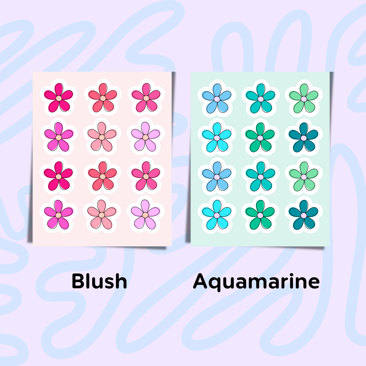 Mini Flower Sticker Sheet Waterproof Viny Cute Tiny Flower Sticker