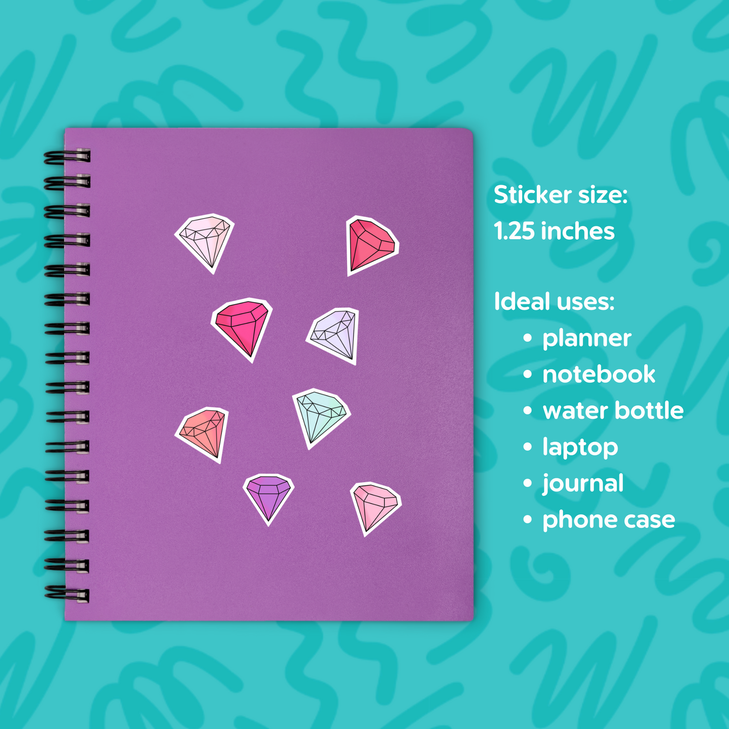 Mini Gemstone Sticker Sheet Crystal Gem Jewel Sticker Small Sticker