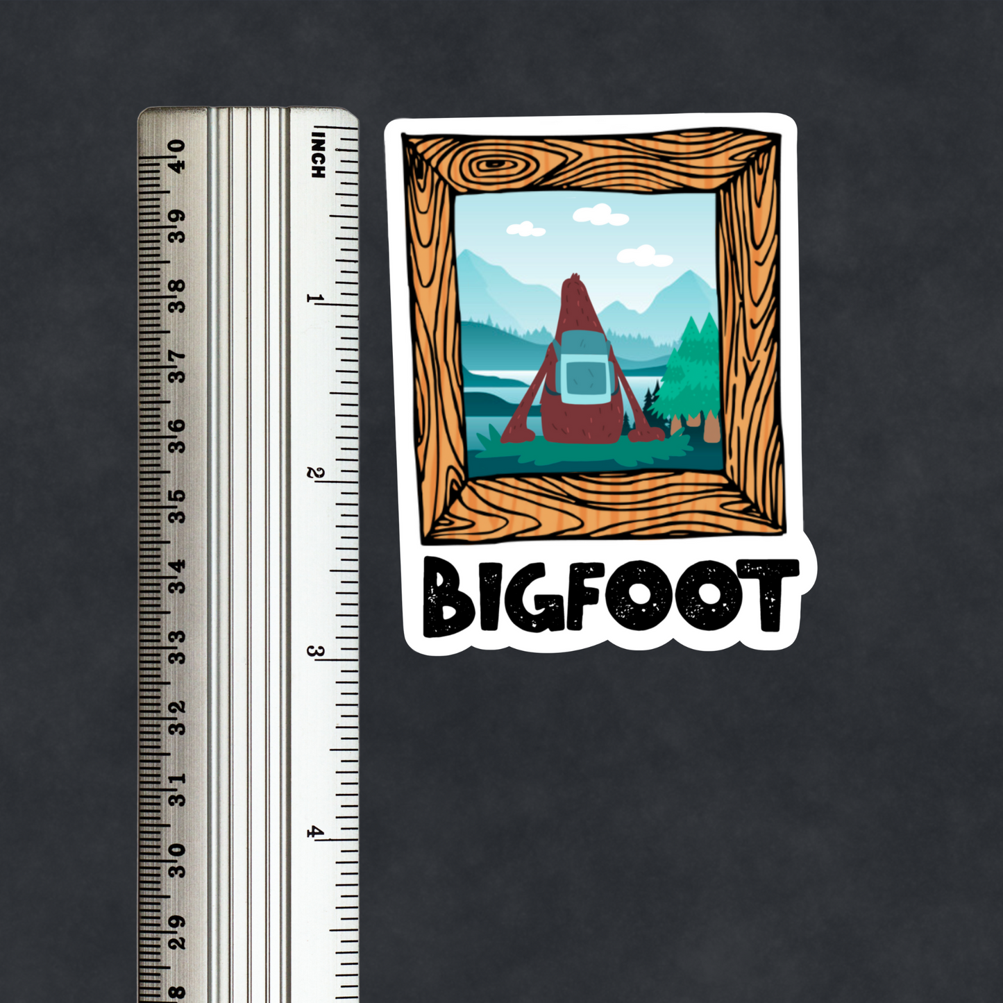 Bigfoot Portrait Sticker Sasquatch Sticker Cryptid