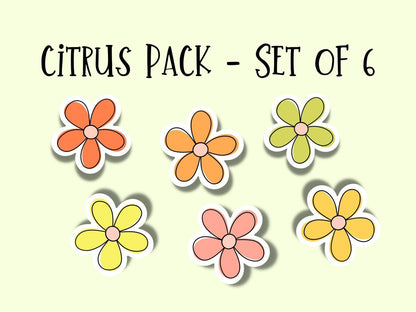 Mini Flower Sticker Sheet • Waterproof Vinyl Flower Stickers • Cute Tiny Floral Stickers • Small Botanical Decals