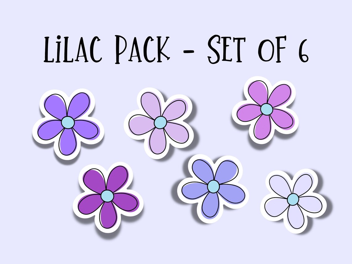 Mini Flower Sticker Sheets Small Sticker Cute Petite Colorful Flowers