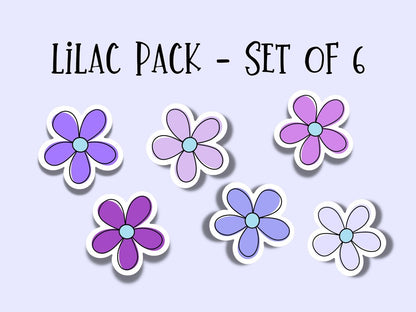 Mini Flower Sticker Sheet • Waterproof Vinyl Flower Stickers • Cute Tiny Floral Stickers • Small Botanical Decals