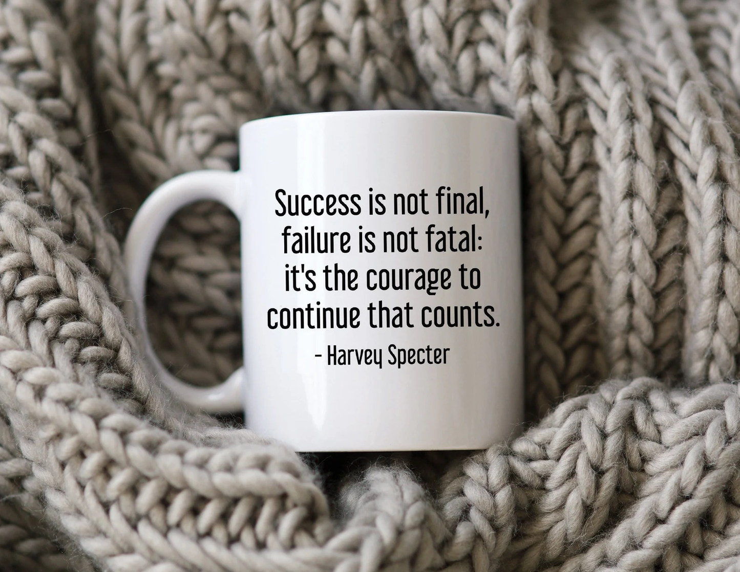 Harvey Specter Mug Suits TV Show Success Is Not Final Coffee Cup