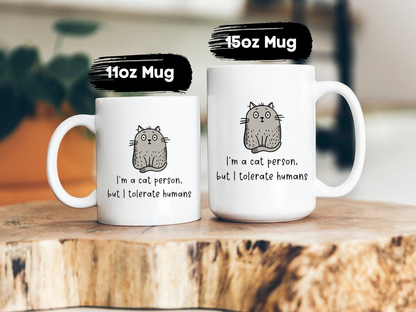 I'm A Cat Person But I Tolerate Humans Mug Funny Cat Coffee Cup