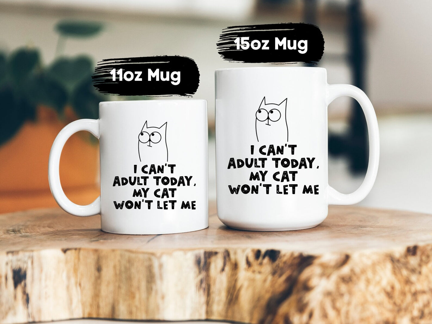 I Can't Adult Today Mug Adulting Cat Coffee Cup