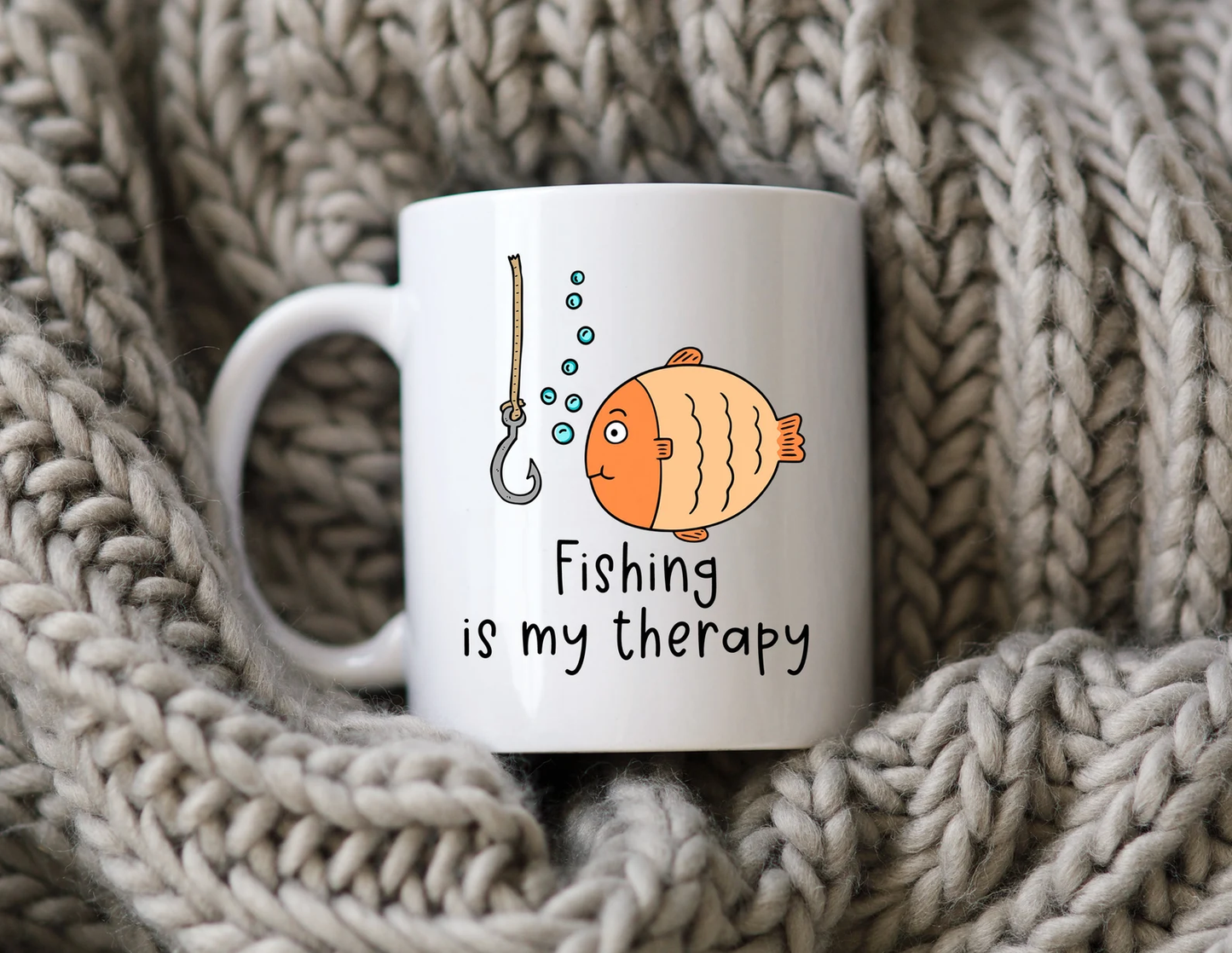 Fishing Is My Therapy Mug Fishing Coffee Cup