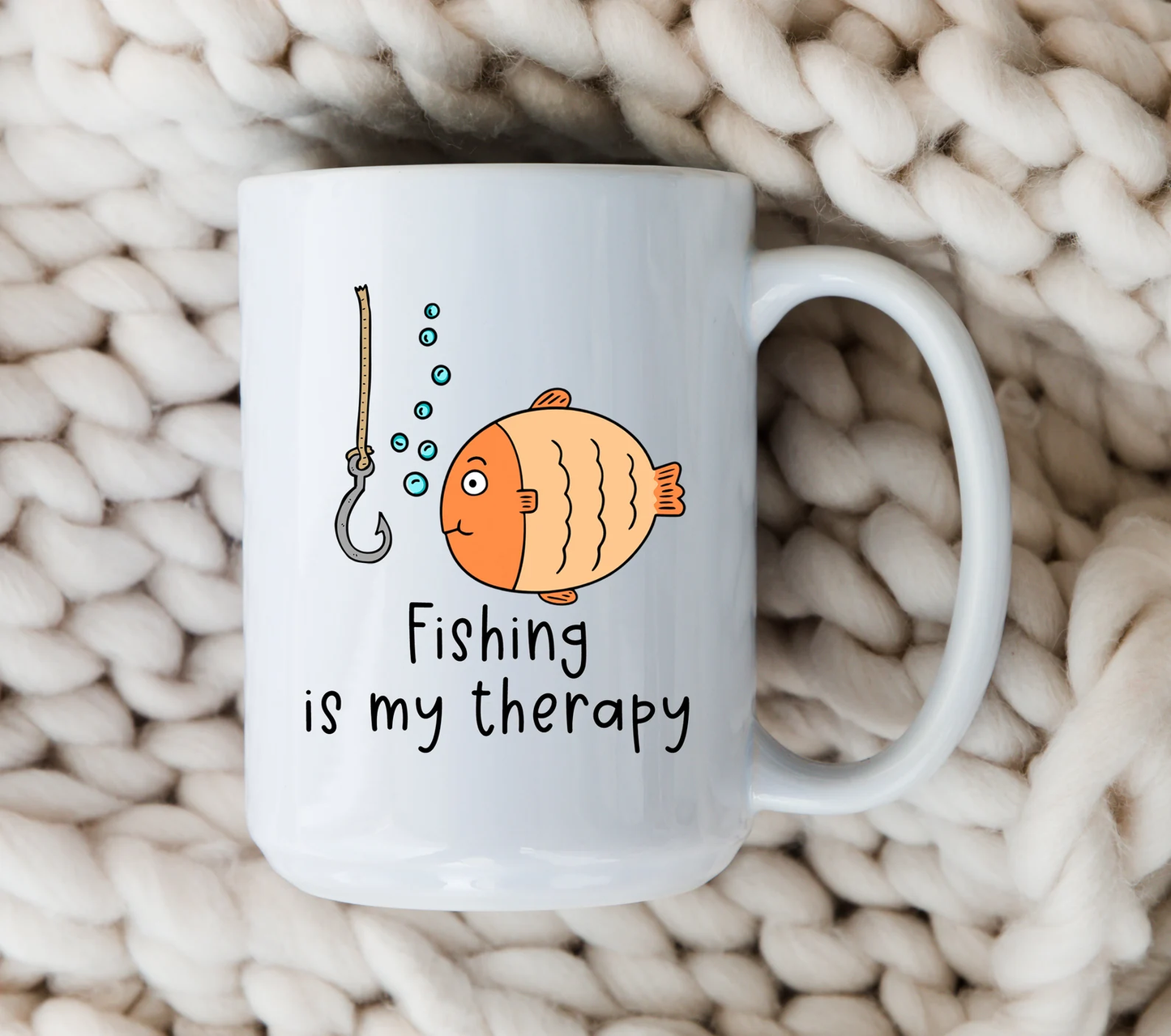 Fishing Is My Therapy Mug Fishing Coffee Cup