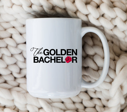 The Golden Bachelor Mug The Bachelor Coffee Cup Red Rose