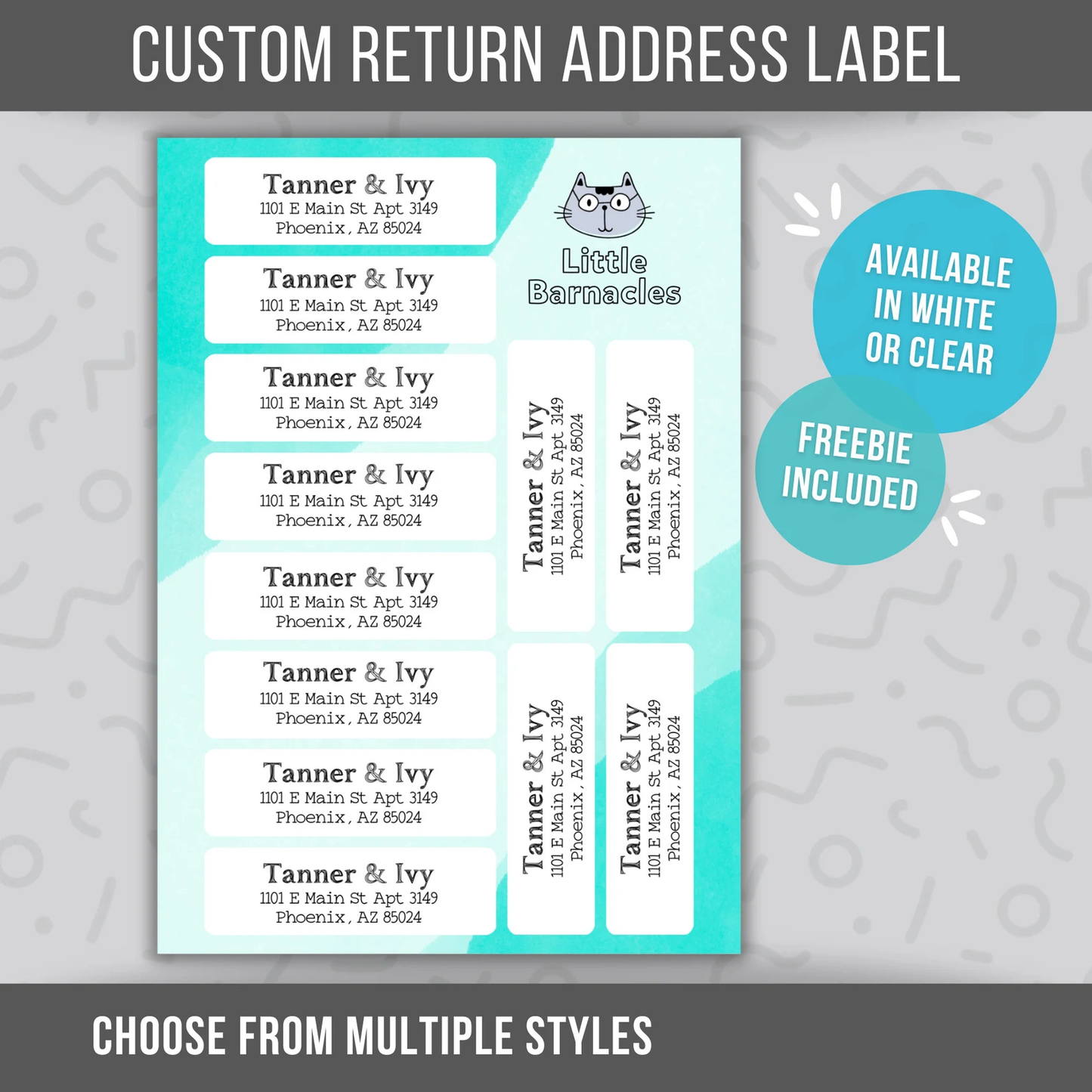 Custom Address Labels, Return Address Labels, Personalized Mailing Labels