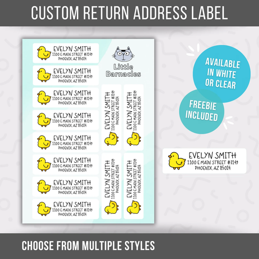 Duck Custom Address Labels, Return Address Labels, Personalized Mailing Labels