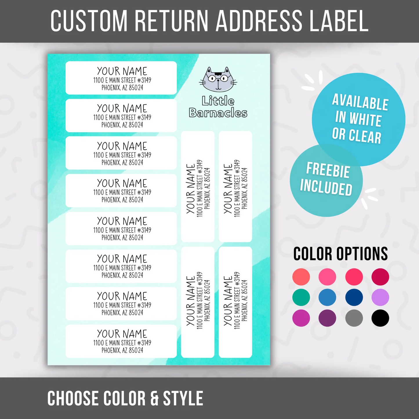 Custom Address Labels, Return Address Labels, Personalized Mailing Labels