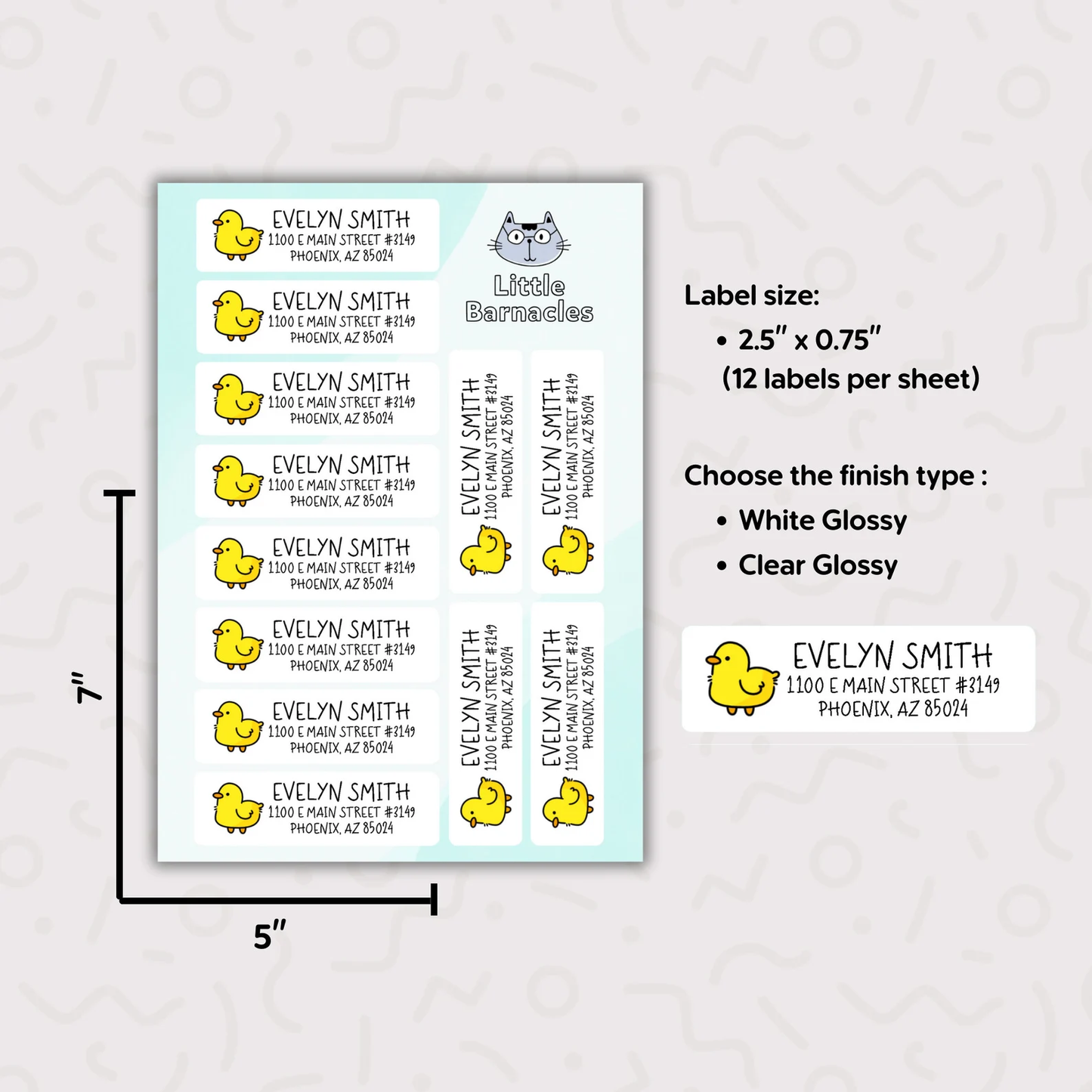 Duck Custom Address Labels, Return Address Labels, Personalized Mailing Labels