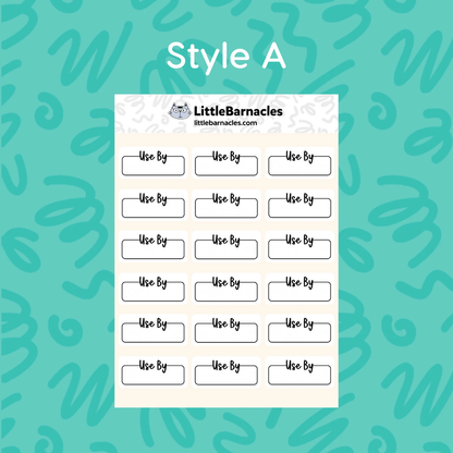 Use By Planner Sticker • 1.5 Inch Food Expiration Label • Quarter Box Planner Sticker • Pantry Organization Reminder • Kitchen Date Label