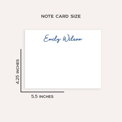 Personalized Monogram Name Stationery Set • Custom Name Flat Notecards • Elegant Thank You Cards • Custom Stationery Gift • Set of 12