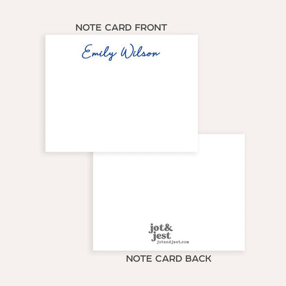 Personalized Monogram Name Stationery Set • Custom Name Flat Notecards • Elegant Thank You Cards • Custom Stationery Gift • Set of 12