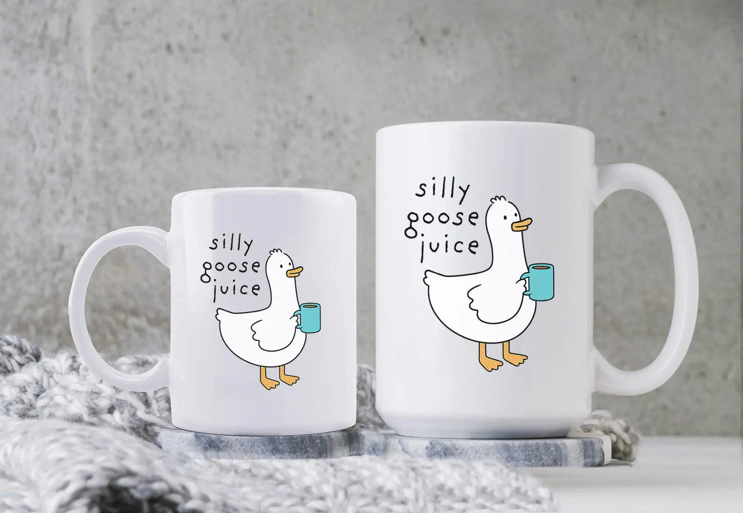 Silly Goose Mug • Silly Goose Juice Coffee Cup • Funny Cartoon Mug • Cute Gag Gift • Quirky Humor Drinkware