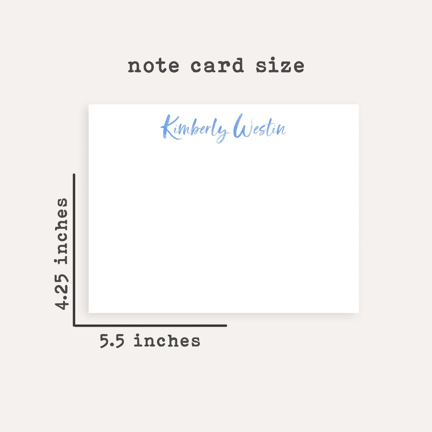 Personalized Couples Name Stationery • Elegant Custom Flat Notecards • Watercolor Name Wedding Thank You Cards • Set of 12