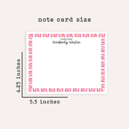 Personalized Confetti Stationery Set • Custom Name Flat Notecards • Colorful Sprinkles Thank You Cards • Kids Stationery Gift • Set of 12