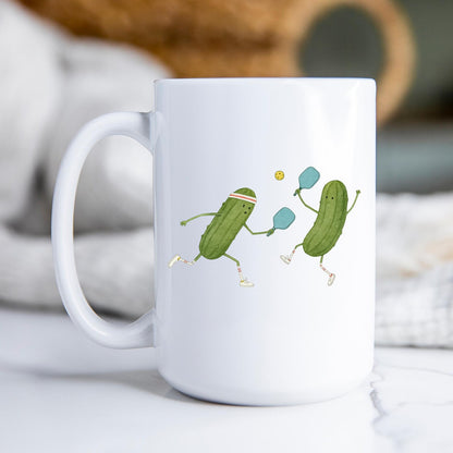 Funny Pickleball Mug • Cute Pickleball Coffee Cup • Pickleball Gift for Players • Sports Lover Mug • Choose Your Mug Size