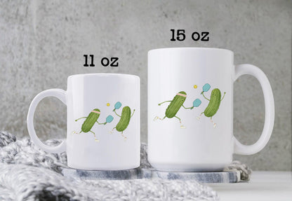 Funny Pickleball Mug • Cute Pickleball Coffee Cup • Pickleball Gift for Players • Sports Lover Mug • Choose Your Mug Size