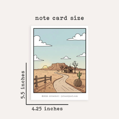 Personalized Country Western Note Cards • Custom Name Stationery • Southwest Flat Notecards • Country Thank You Card Set