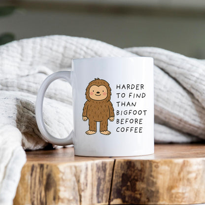 Funny Bigfoot Mug • Cartoon Sasquatch Coffee Cup • Bigfoot Gift for Him • Cute Sasquatch Mug