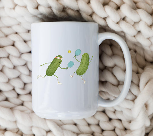 Funny Pickleball Mug • Cute Pickleball Coffee Cup • Pickleball Gift for Players • Sports Lover Mug • Choose Your Mug Size