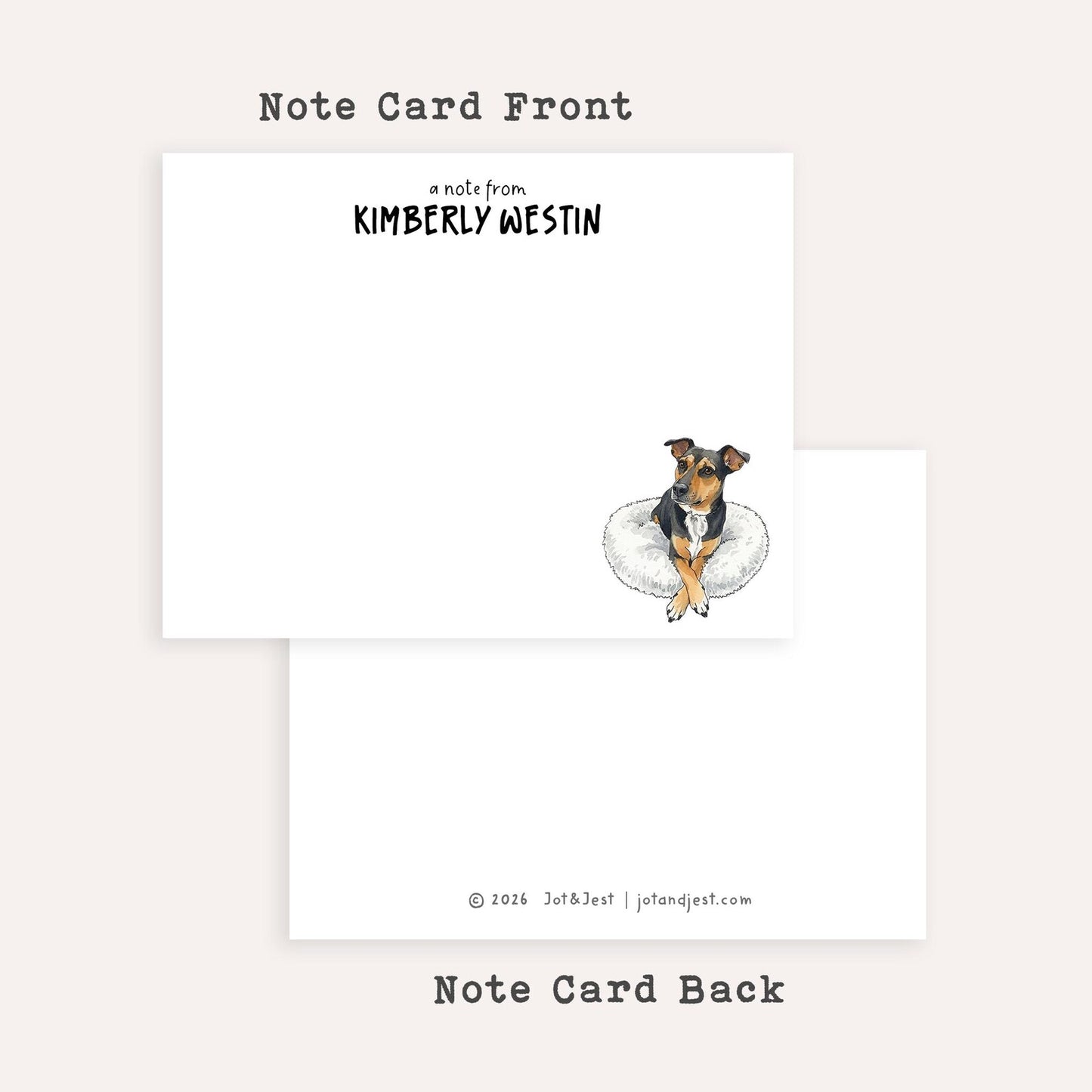 Custom Pet Portrait Stationery Set • Personalized Dog or Cat Notecards • Watercolor Pet Stationery Gift • Set of 12
