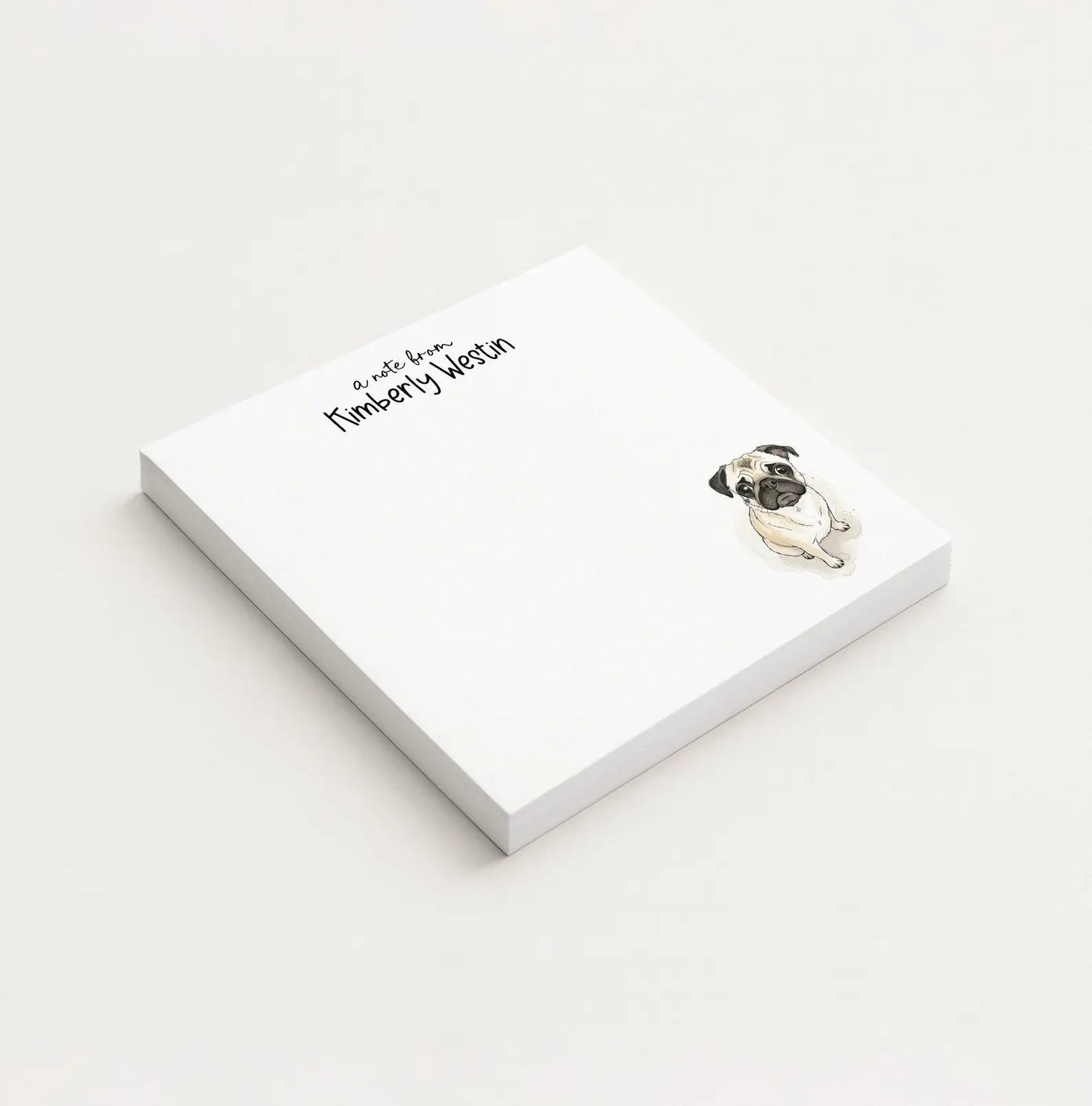 Custom Pet Notepad • Watercolor Dog or Cat Portrait • Personalized Pet Stationery • Premium Thick Paper No Ink Bleed • Cute Pet Gift